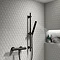 Arezzo Matt Black Round Thermostatic Bar Shower Valve  Feature Large Image