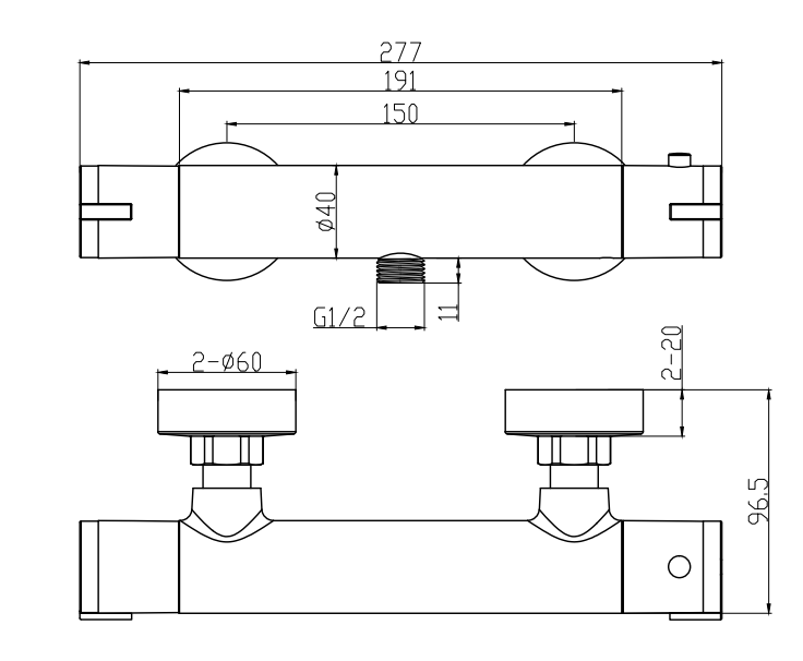 Arezzo Matt Black Round Thermostatic Shower Kit with Multi-Function Handset