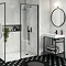 Arezzo Matt Black Round Thermostatic Shower Pack with Head + Handset (Oval Backplate) additional Large Image