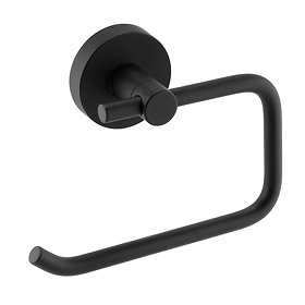 Arezzo Matt Black Toilet Roll Holder Large Image