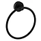 Arezzo Matt Black Round Towel Ring  Feature Large Image