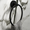 Arezzo Matt Black Round Towel Ring