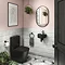 Arezzo Matt Black Round Wall Hung Cloakroom Basin 1TH (303 x 255mm) Feature Large Image