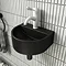 Arezzo Matt Black Round Wall Hung Cloakroom Basin 1TH (303 x 255mm) Large Image