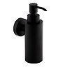 Arezzo Matt Black Round Wall Mounted Soap Dispenser  Profile Large Image