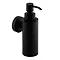 Arezzo Matt Black Round Wall Mounted Soap Dispenser  Profile Large Image