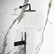 Arezzo Matt Black Round Wall Mounted Thermostatic Shower Valve with Handset  Standard Large Image