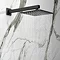 Arezzo Matt Black Shower Set (Fixed Shower Head + Waterfall Bath Filler)  Feature Large Image