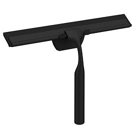 Arezzo Matt Black Shower Squeegee + Holder