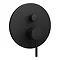 Arezzo Matt Black Shower System (Valve inc. 250mm Fixed Head + Slide Rail Kit with Handset) Profile