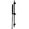 Arezzo Matt Black Shower System (Valve inc. 250mm Fixed Head + Slide Rail Kit with Handset)  Standar