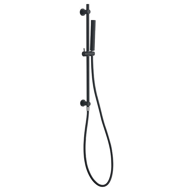 Arezzo Matt Black Slide Rail Kit w. Handset and Integrated Wall Outlet  Profile Large Image