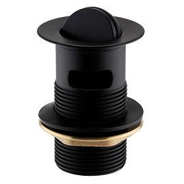 Arezzo Matt Black Slotted Flip Top Basin Waste Large Image