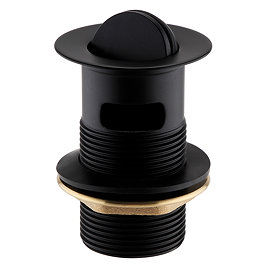 Arezzo Matt Black Slotted Flip Top Basin Waste Large Image