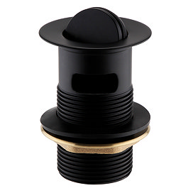 Arezzo Matt Black Slotted Flip Top Basin Waste Large Image