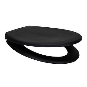 Arezzo Matt Black Soft Close Toilet Seat Large Image