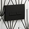 Arezzo Matt Black Square Button Flush Plate