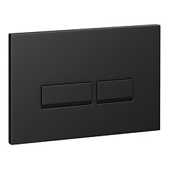 Arezzo Matt Black Square Button Flush Plate