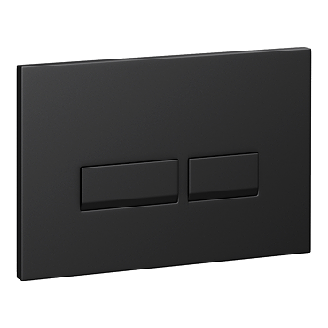 Arezzo Matt Black Square Button Flush Plate