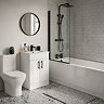 Arezzo Matt Black Square Complete Modern Bathroom Package