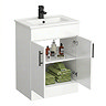 Arezzo Matt Black Square Complete Modern Bathroom Package