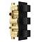 Arezzo Matt Black Square Concealed Triple Shower Valve with Fixed Head + 4 Body Jets Standard Large