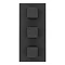 Arezzo Matt Black Square Concealed Triple Shower Valve with Fixed Head + 4 Body Jets Newest Large I