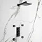 Arezzo Matt Black Square Concealed Triple Shower Valve with Fixed Head + 4 Body Jets Large Image