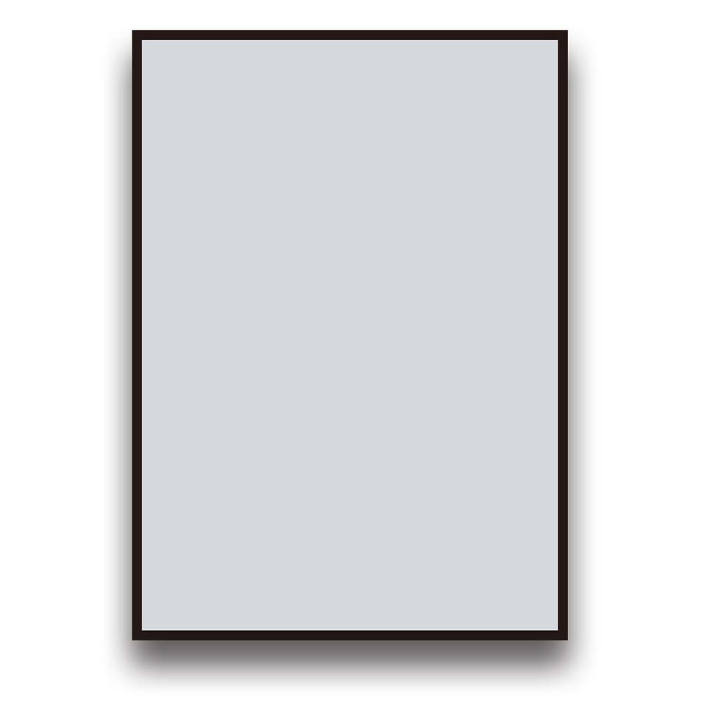 Arezzo Matt Black Square Edge 700 X 500 Mirror 