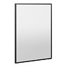 Arezzo Matt Black Square Edge 700 x 500 Mirror
