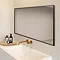 Arezzo Matt Black Square Edge Framed Bathroom Mirror - 1400 x 500mm