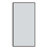 Arezzo Matt Black Square Edge Framed Bathroom Mirror - 1400 x 500mm