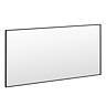 Arezzo Matt Black Square Edge Framed Bathroom Mirror - 1400 x 700mm
