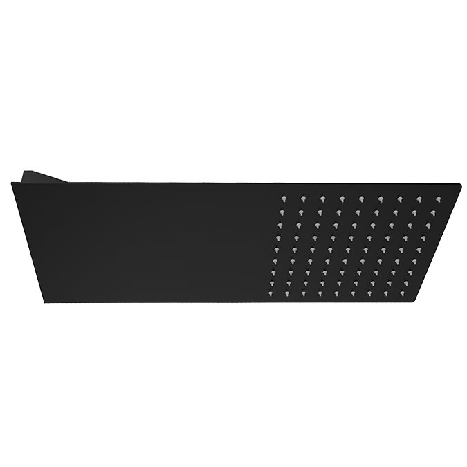 Arezzo Matt Black Square Shower Package w. Concealed Valve + Flat Fixed Shower Head Profile Large Image
