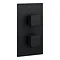Arezzo Matt Black Square Shower Package w. Concealed Valve + Flat Fixed Shower Head  Feature Large Image