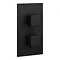 Arezzo Matt Black Square Shower Package w. Concealed Valve + Flat Fixed Shower Head Feature Large Image