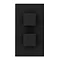 Arezzo Matt Black Square Shower System with Diverter, Fixed Shower Head + 4 Body Jets additional La
