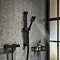 Arezzo Matt Black Square Thermostatic Bar Shower Valve  Feature Large Image