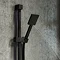 Arezzo Matt Black Square Thermostatic Shower Pack incl. Wall Mounted Head + Slider Rail Kit  Profile