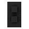Arezzo Matt Black Square Thermostatic Shower Pack with Head + Slider Rail Kit additional Large Image