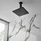 Arezzo Matt Black Square Thermostatic Shower Pack with Head + Slider Rail Kit Newest Large Image