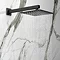 Arezzo Matt Black Square Wall Mounted Shower Arm  Profile Large Image