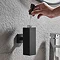 Arezzo Matt Black Square Wall Mounted Soap Dispenser  In Bathroom Large Image