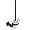 Arezzo Matt Black Toilet Brush & Holder  Profile Large Image