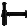 Arezzo Matt Black Traditional Basin Bottle Trap Large Image