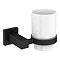 Arezzo Matt Black Tumbler Holder & Cup  Profile Large Image