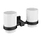 Arezzo Matt Black Tumbler Holder & Double Cup  Profile Large Image