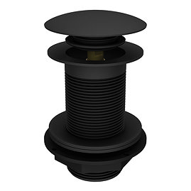 Arezzo Matt Black Unslotted Click Clack Basin Waste Large Image