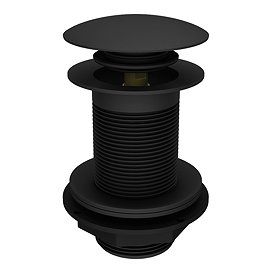 Arezzo Matt Black Unslotted Click Clack Basin Waste Large Image