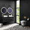 Arezzo Matt Black Wall Hung Double Countertop Vanity Unit (1200mm w. Brushed Brass Handles)